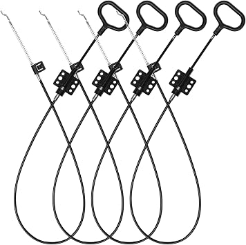 Sofa Recliner Cables, 2 Pack Recliner Release Cables Recliner Replacement Parts, 36.2 inch Couch Recliner Pull, D Ring S Tip Hook Exposed Cable4.92 in Length