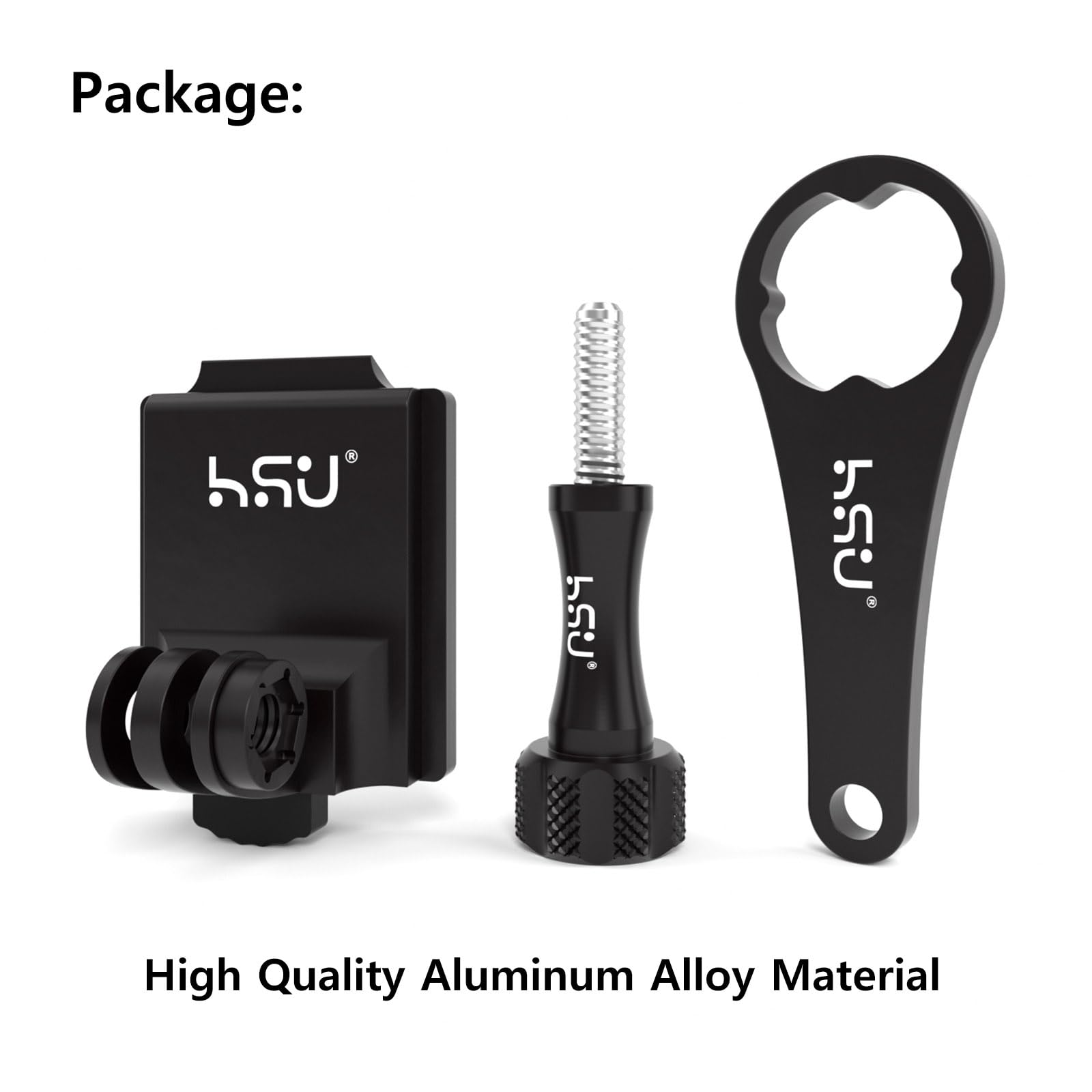 HSU Adattatore in alluminio per montaggio su casco NVG per GoPro Hero 11/10/9/8/7/6/5/4/3 e la maggior parte delle videocamere d'azione