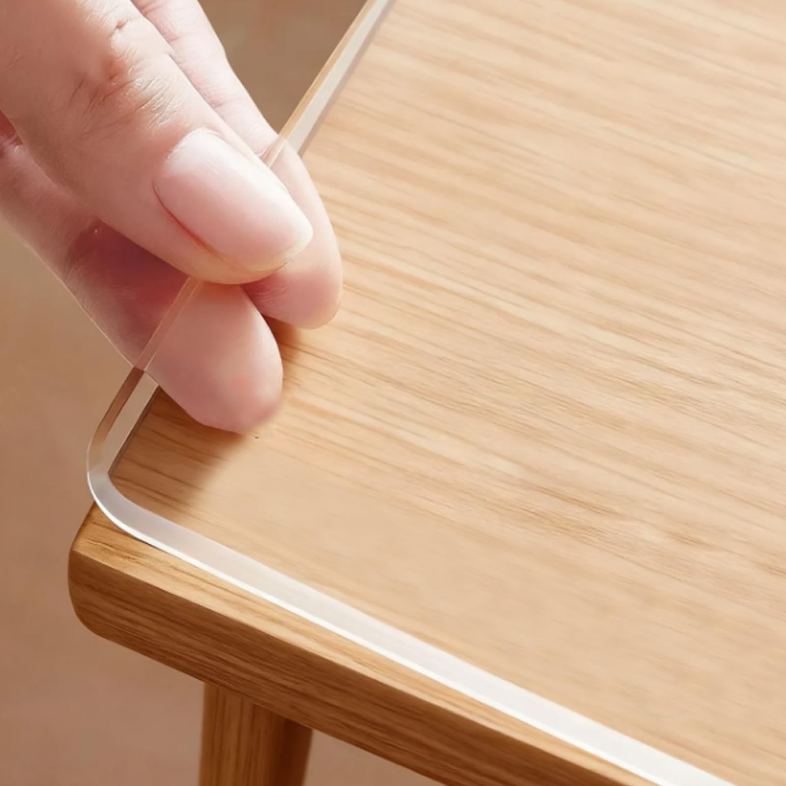 PVC Clear Table Protector Transparent PVC Table Protector, Water proof, Heat Resistant, Shock Absorbing, Multiple Sizes(100x150cm/39x59in)