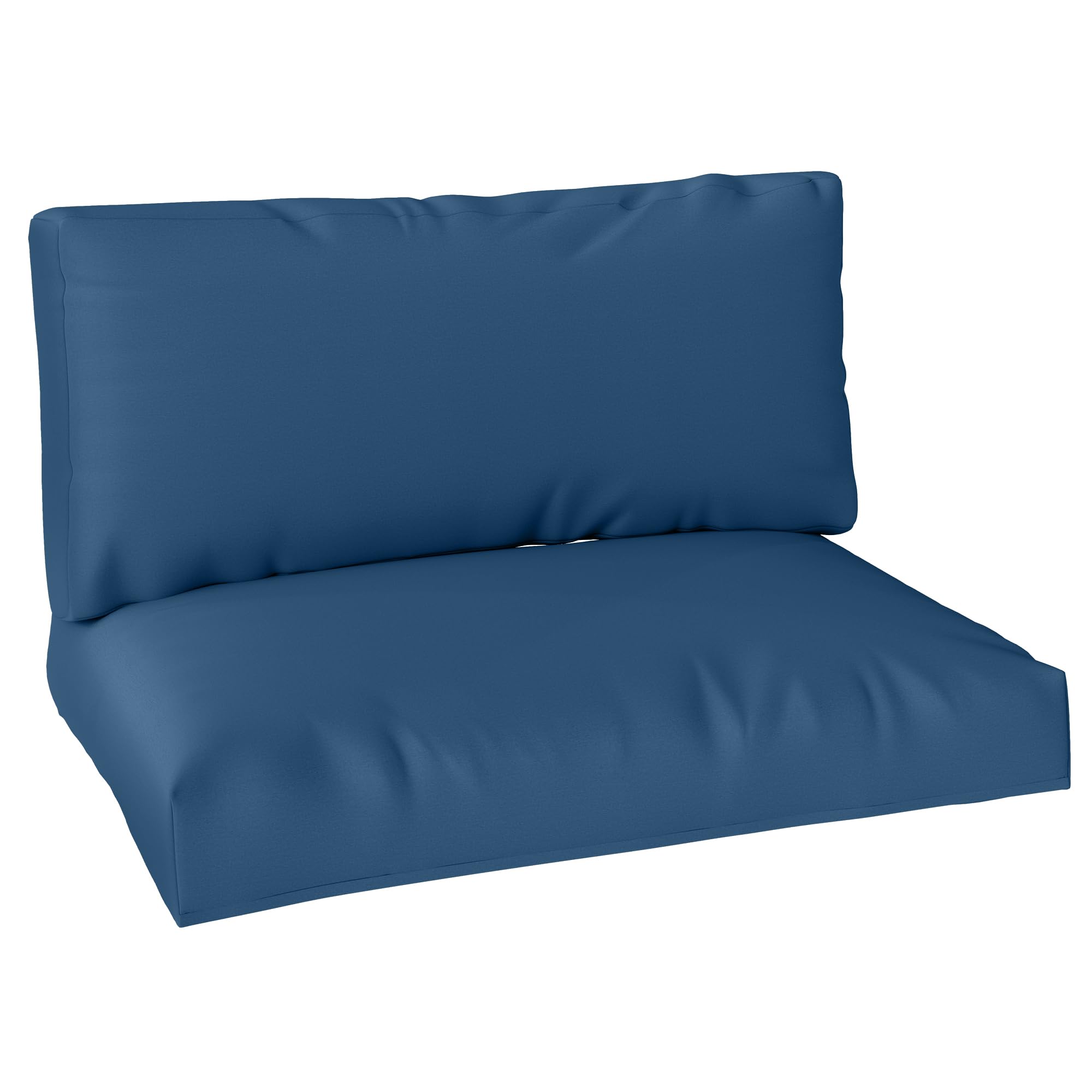 Outsunny 2 Seater Pallet Furniture Cushions, 20 cm Thick Outdoor Seat Pads with UPF20+ 220gsm Fabric, Navy Blue