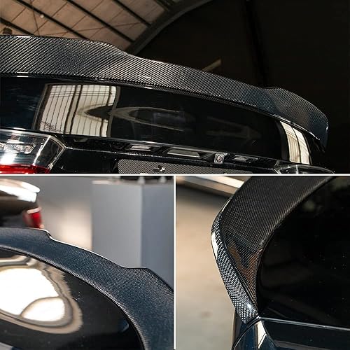 Miniatura 7 de AeroBon Alerón de maletero de fibra de carbono real compatible con BMW Serie 3 G20 Sedan G80 M3 2019-2023 (estilo profesional)