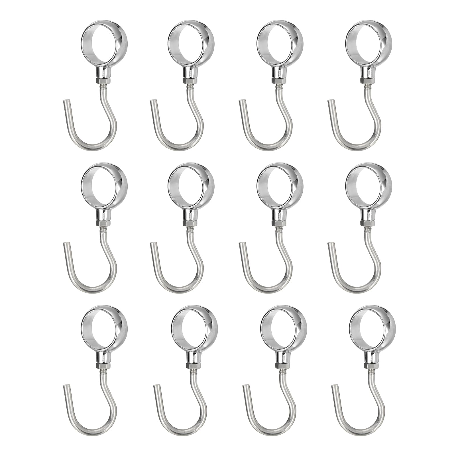 QUARKZMAN 12Pcs Crochets Pour Tige De Tube, En Acier Inoxydable