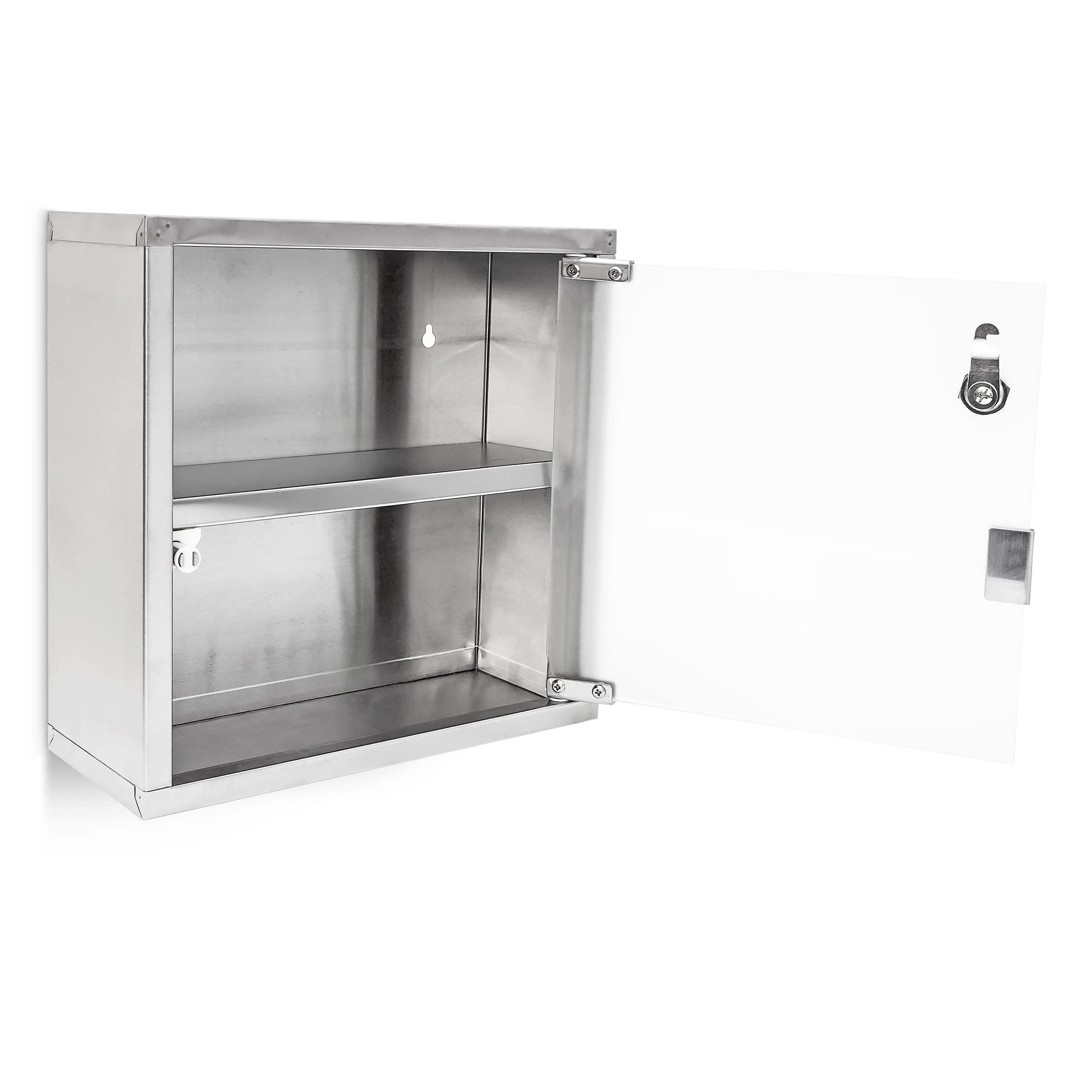 WELL HOME MOBILIARIO & DECORACIÓN - Stainless Steel Medicine Cabinet with Security Key, Modern Design