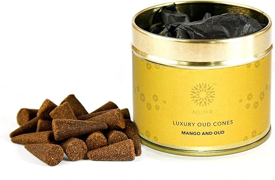 NUHR Home Incense Cones Mango and Oud Luxury Oud Home Fragrance Made of Natural Authentic Agarwood for Aromatherapy, Meditation & Stress Relief Refreshing 20 Pack