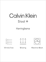 Vista 4 de Camisa de vestir para hombre de Calvin Klein, ajustada, sarga sin necesidad de planchado.