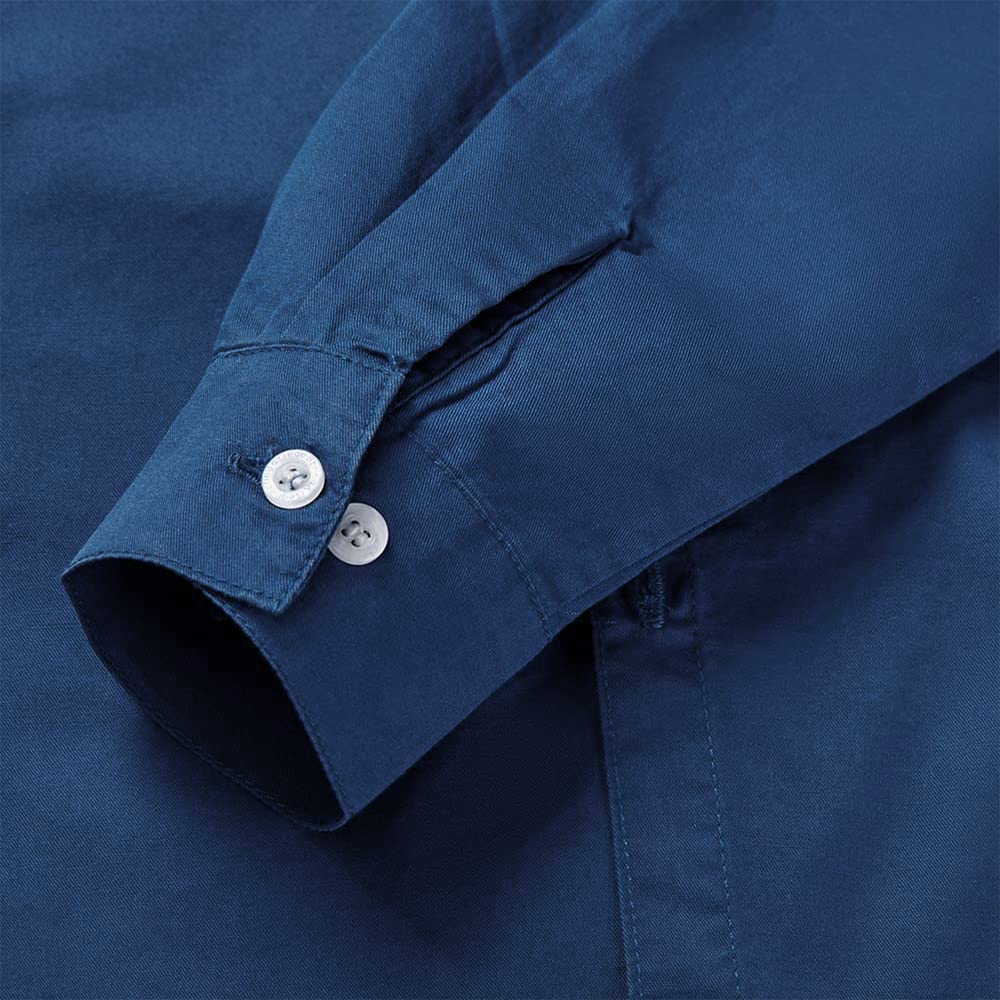 Spring&Gege Jungen Einfarbiges Hemd mit Knopfkragen Lässige Schuluniform für Kinder aus Baumwolle