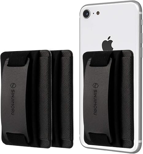 Sinjimoru Tarjetero con agarre para teléfono con soporte para teléfono, billetera segura para iPhone con soporte desplegable para mesa. Sinji Pouch