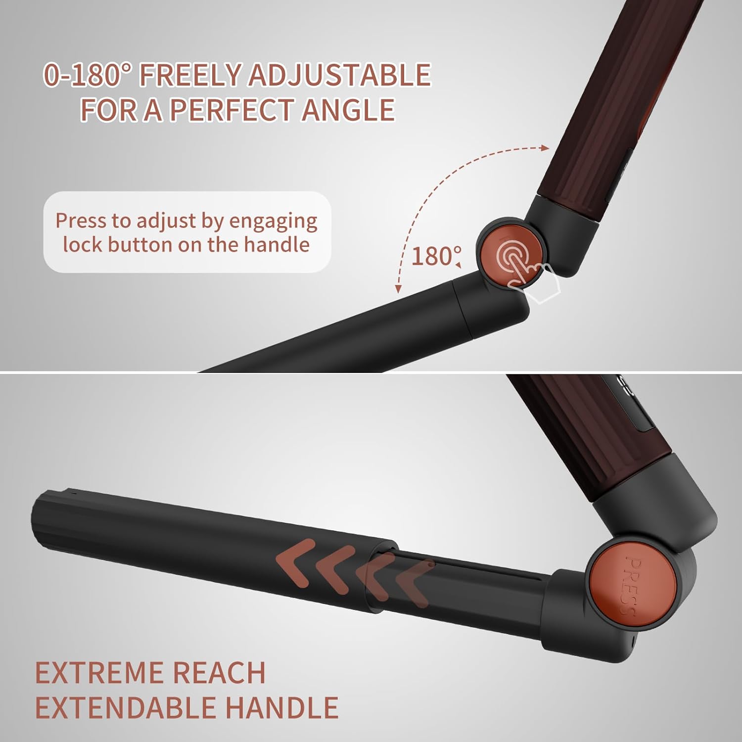 Back Shavers for Men Long Handle, Waterproof Back Shaver with 4 Shock Absorber Flex Heads, Rechargeable Electric Back Razor and Hair Trimmer, Extendable Electric Shaver for Body Grooming, Portable - Image 4