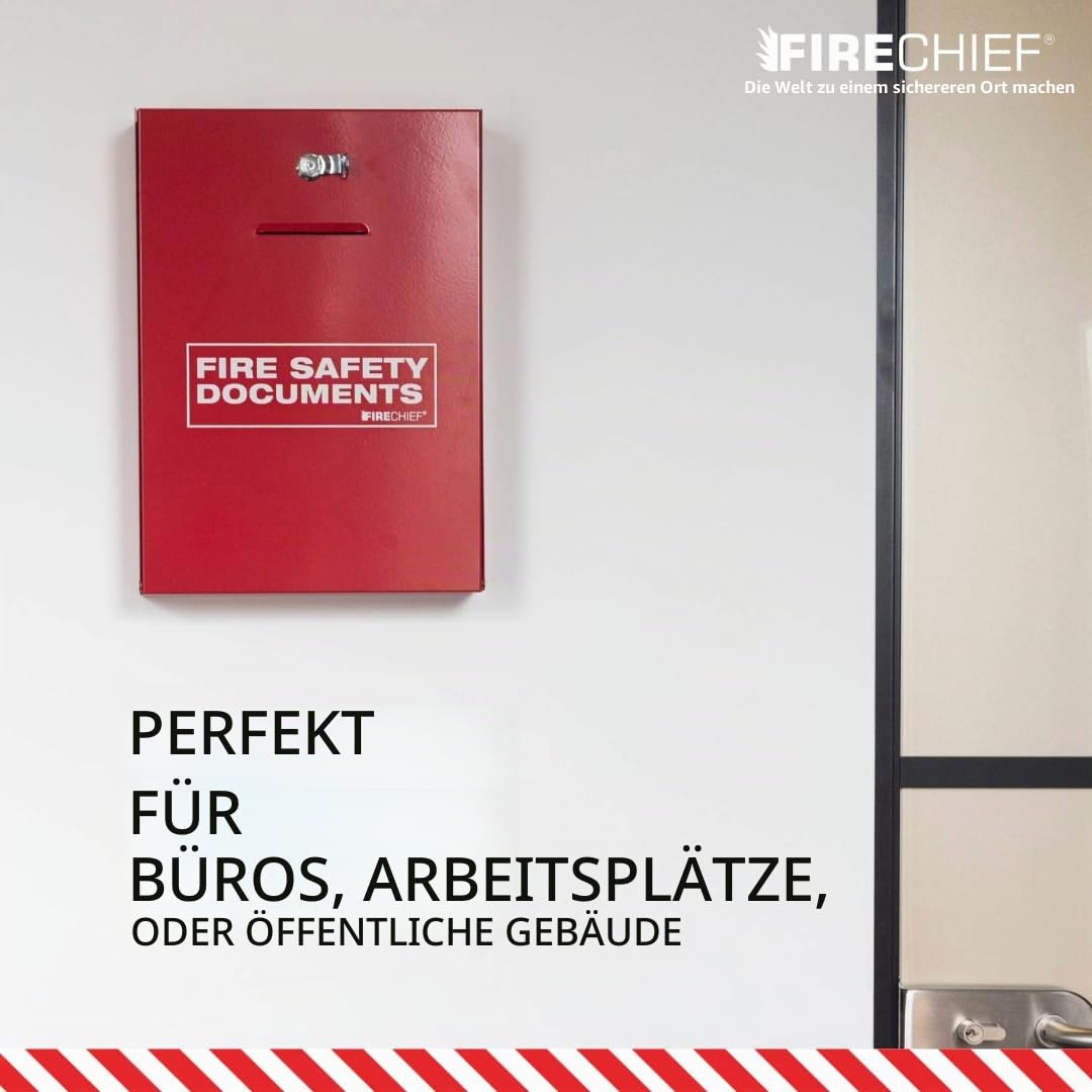 Firechief DHS2 Dokumentenhalter mit Riegel, Rot