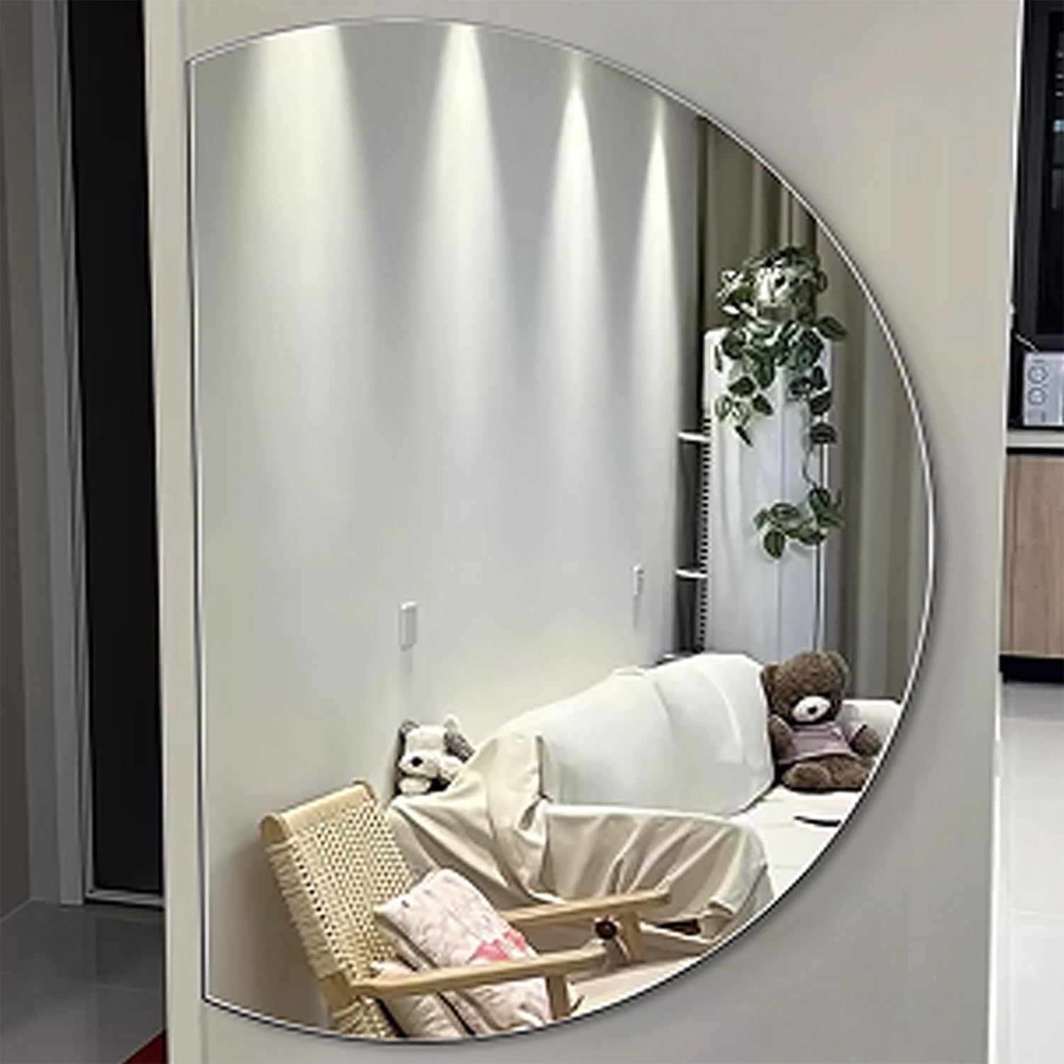Miroir pleine longueur LED 43x28" mural rectangulaire tactile et anti-buée