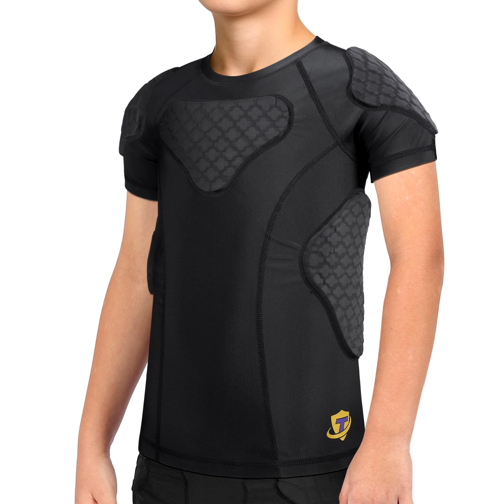 DGXINJUN Youth Padded Shirt Chest Rib Heart Guard