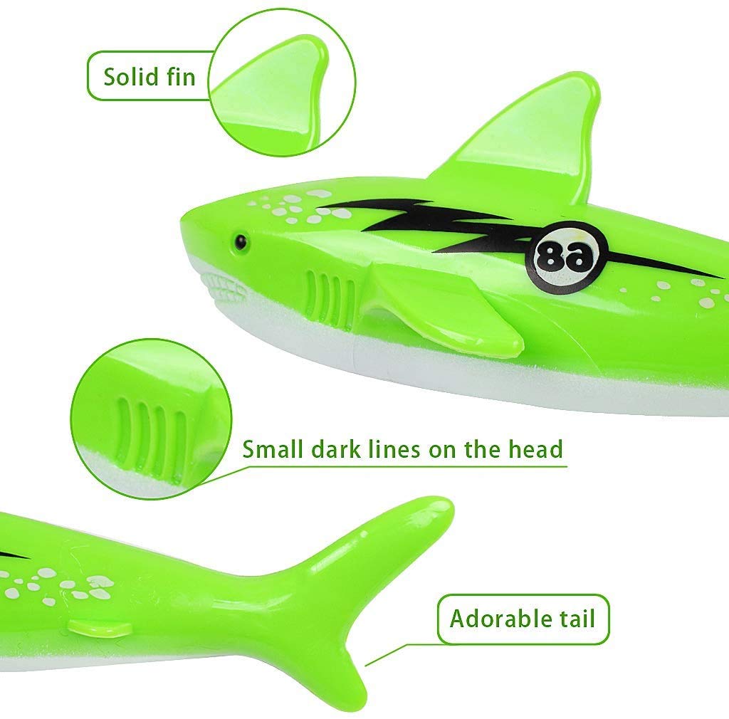 4er Pack Set Poolspielzeug Tauchen Torpedo Haifischform Gleitender Torpedo Für Kinder Unterwasserspielzeug Sommerspaß Schwimmspielzeug Für Bad Pool Wasserpark und Meer