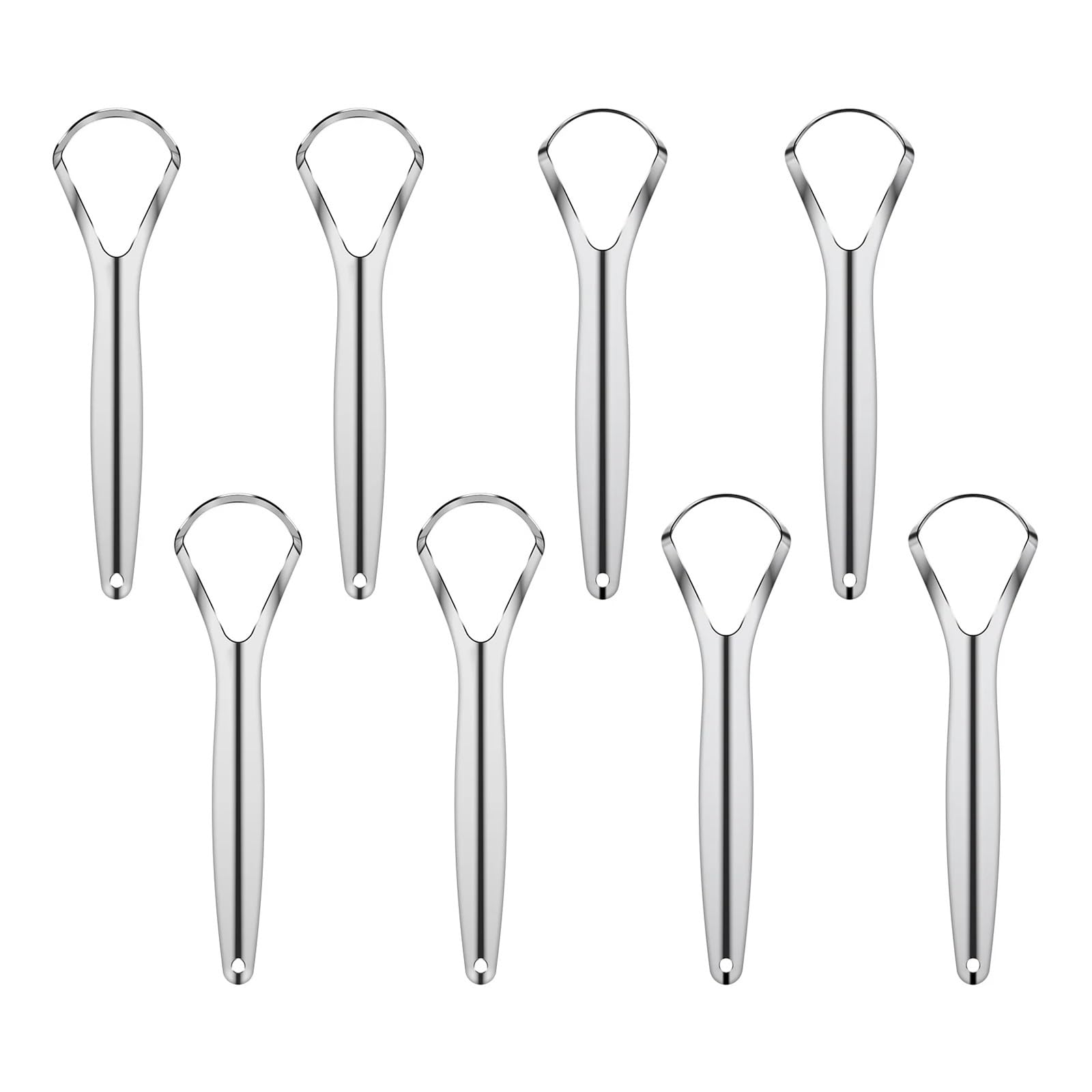 1/4/8 Stück Zungenreiniger aus Edelstahl mit breitem Kopf(8pcs)