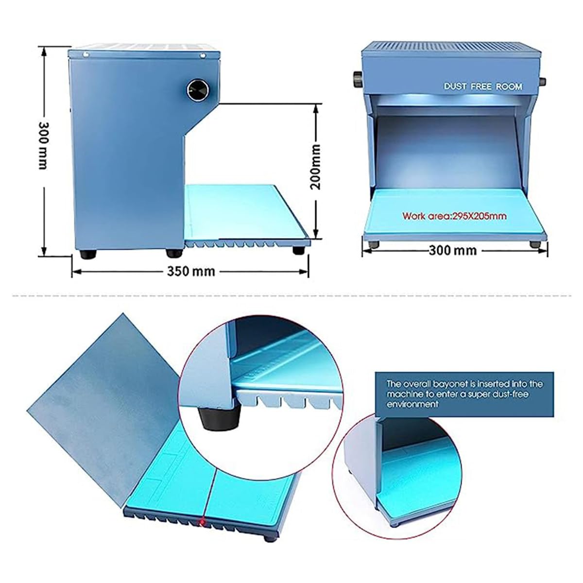 Upgrade Mini Staubfreier Raum Arbeitstisch, Vertikale Laminar Flow Hood Air Flow Clean Bank, Portable Laminar Air Flow Staubfreier Raum Arbeitstisch für Telefon LCD Reparatur