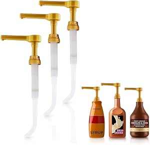 ALPENKOK 3 Pcs Sauce Pumps, Compatible with Torani, Davinci & Ghirardelli