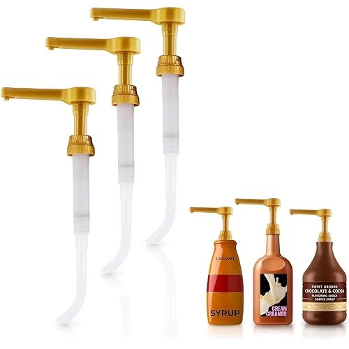 ALPENKOK 3 Pcs Sauce Pumps, Compatible with Torani, Davinci & Ghirardelli