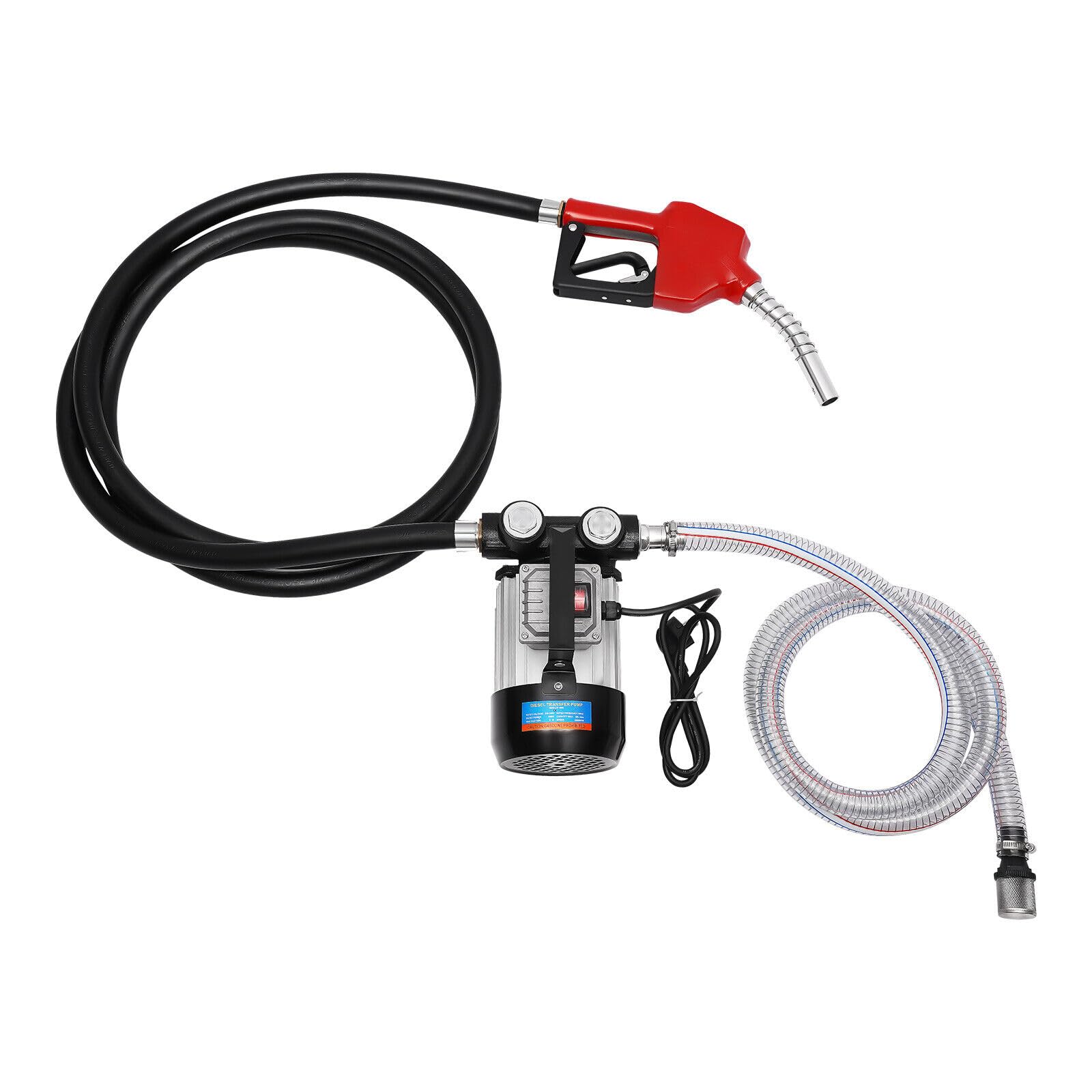 Pompe à Gasoil 230V, 550 W Pompe à diesel auto-amorçante, 60 L/min Pistolet de distribution Pompe Gasoil Electrique, Pompe à Huile Station-Service Pompe à Fioul Auto-Amorçante Pompe à Huile