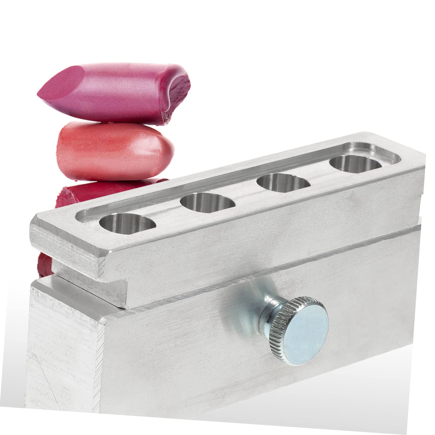 Healeved Lippenstiftform für Lippenstift Herstellung mit 4 Löchern aus Aluminiumlegierung Hochglänzend und Fein Poliert und Lipgloss zum Selbermachen im Innen und Außenbereich