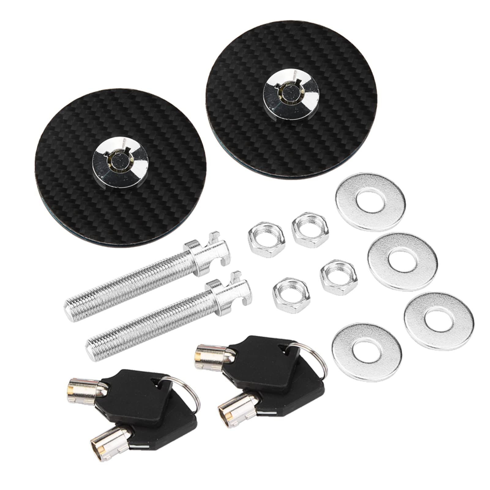 Hood Pins Locking Car Universal Engine Hood Cover Lock Key Pin Kit Anti ...