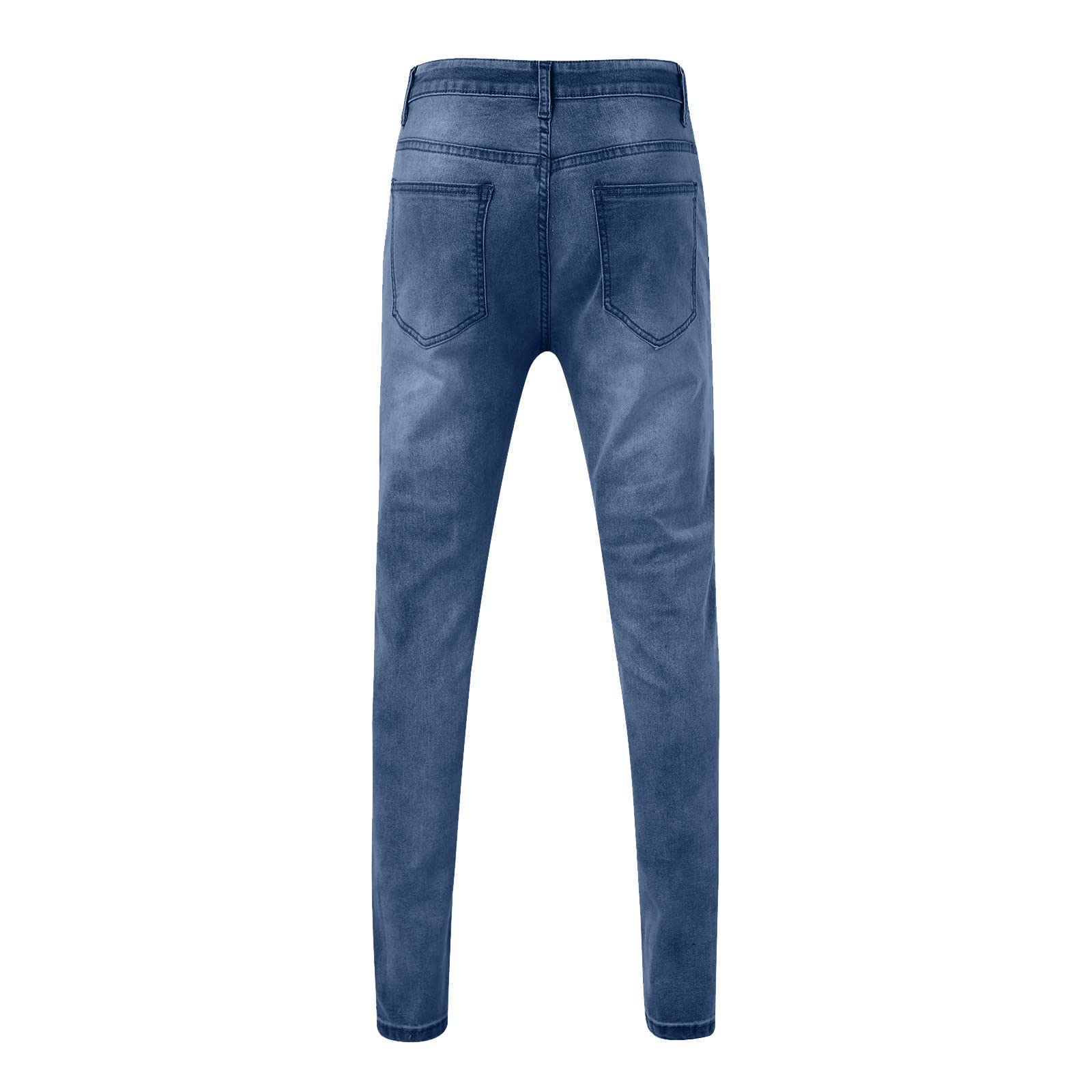 Jeans Strappati da Uomo, Pantaloni Uomo Jeans Pantaloni da Allenamento Pantaloni Piegare Lavoro Denim Sfilacciato Vintage Hole Wash Men's Jeans Pantalone Jeans Estivi Jeans Moto Stile Streetwear Y2k