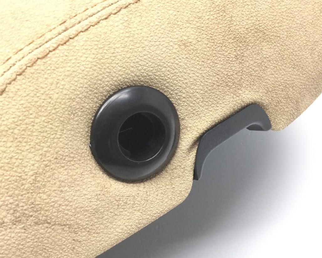 Asiento de moto de ante marrón claro, diseño clásico