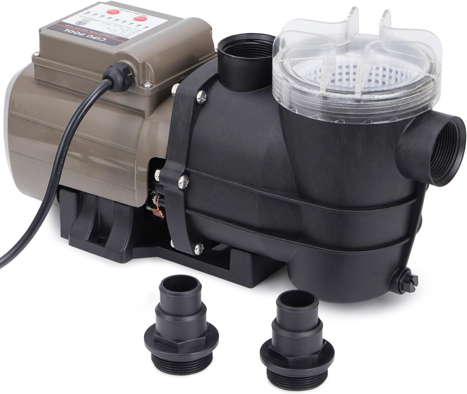 Pool Pump with Timer 2700GPH 115V Powerful Self Priming Above Ground Swimming Pool Pump 0.35HP with Filter Basket Low Noise for Pools Hot Tub Spa Water Circulation