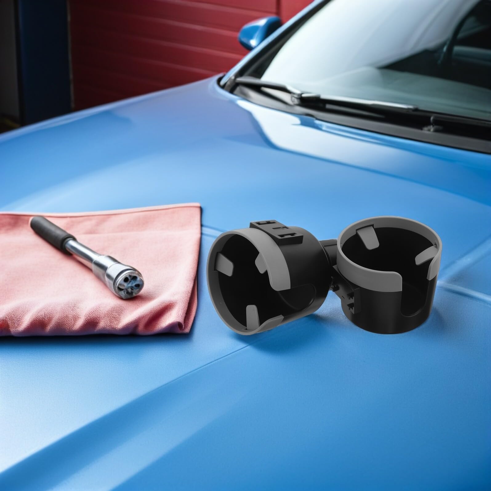 Cabilock Portabicchieri Doppio per Auto in Plastica Resistente Organizer per Console Centrale Anteriore Supporto Stabile per Bevande Adatto a Veicoli Camper Camion e Barche Facile da