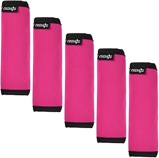 Cosmos 5 PCS Hot Pink Color Comfort Neoprene Handle Wraps/Grip/Identifier for Travel Bag Luggage Suitcase