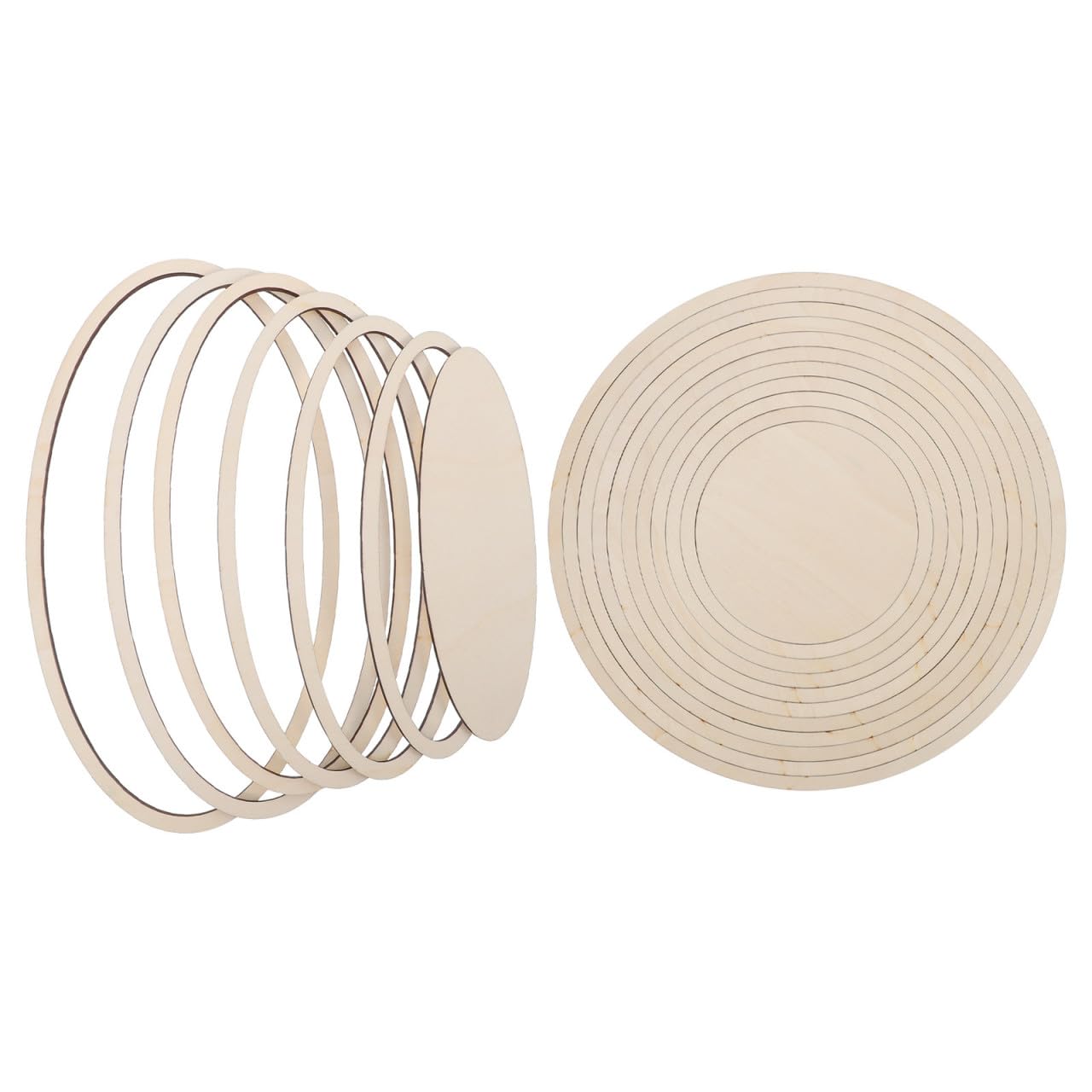 Guide de découpe concentrique en bois TEHAUX pour moule à poterie et projet DIY
