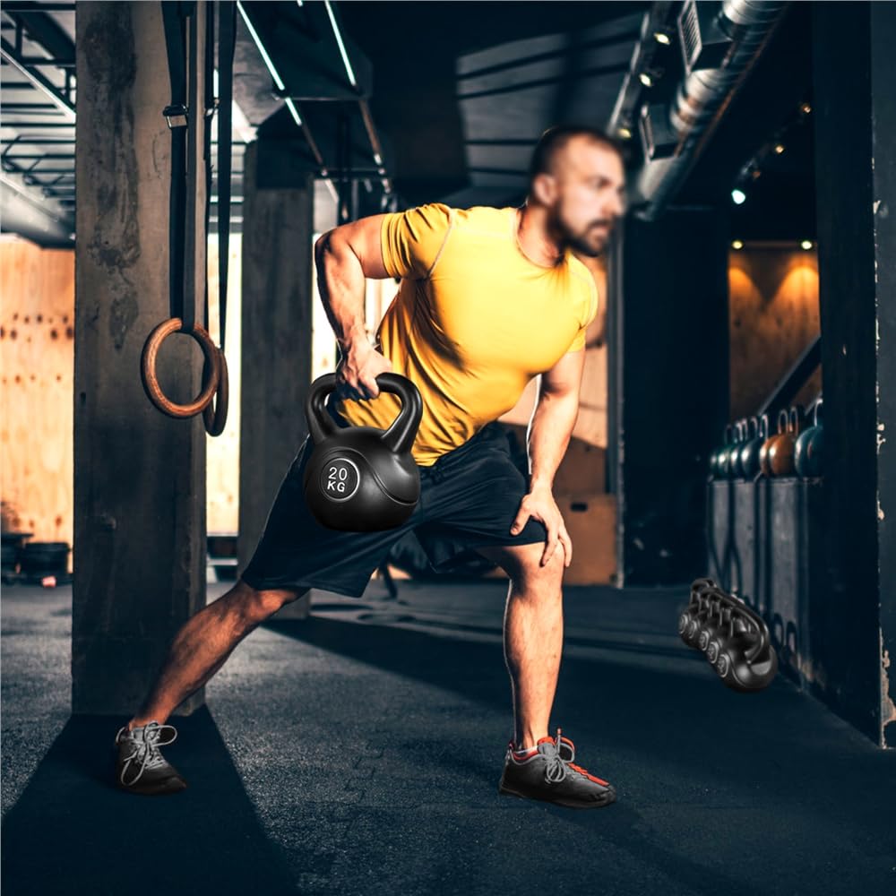 Yaheetech Kettlebell de Hormigón 8/10/16/20 kg Pesa Rusa Culturismo en Casa Gimnasio Deporte Interior Exterior