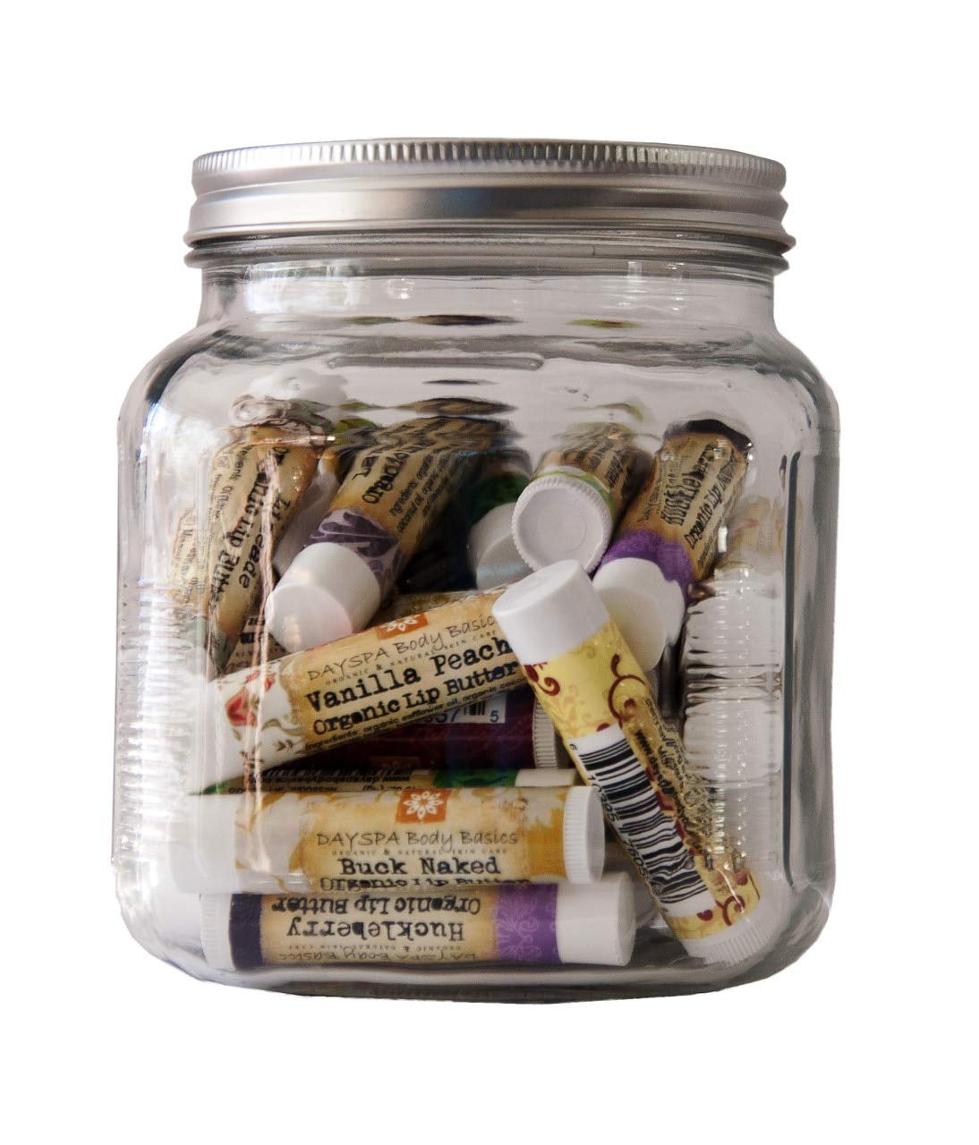 All-Natural Organic Lip Butter - Jar of 35 Lip Balms for Point of Sale of Party Favors -