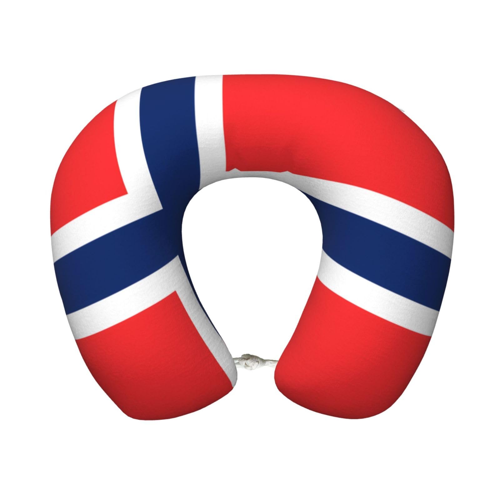 BOAIHH Norwegian flag Memory Foam Travel Pillow for Soft Comfort Fits Snugly for Naps Office, and Airplane Use