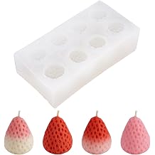 8 Cavity MINI 3D Strawberry Silicone Mold, Strawberry Resin Mold for Soap