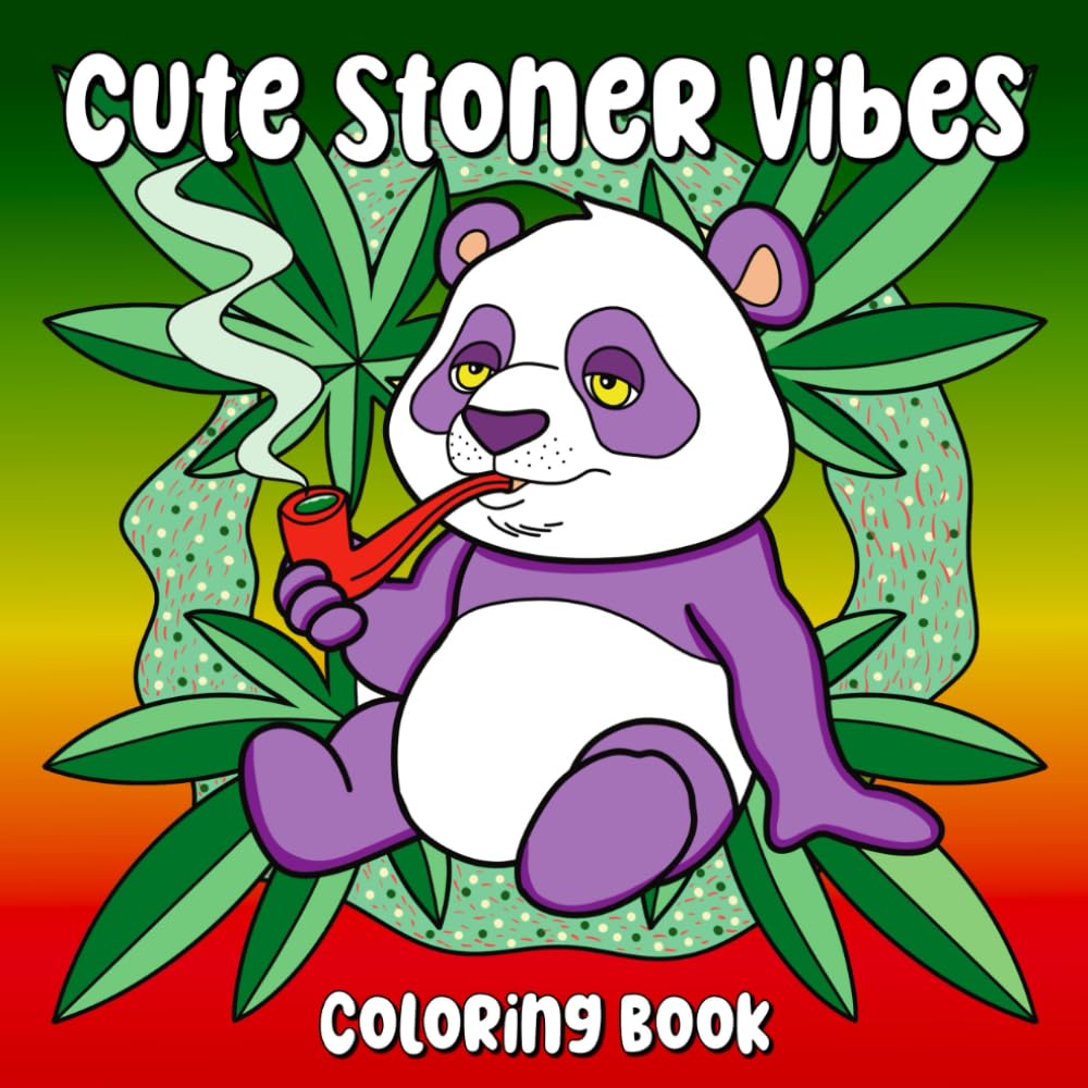 Cute Stoner Vibes Coloring Book: Featuring Groovy & Trippy Aliens, Animals, and Mushrooms for Relaxation and Stress Relief