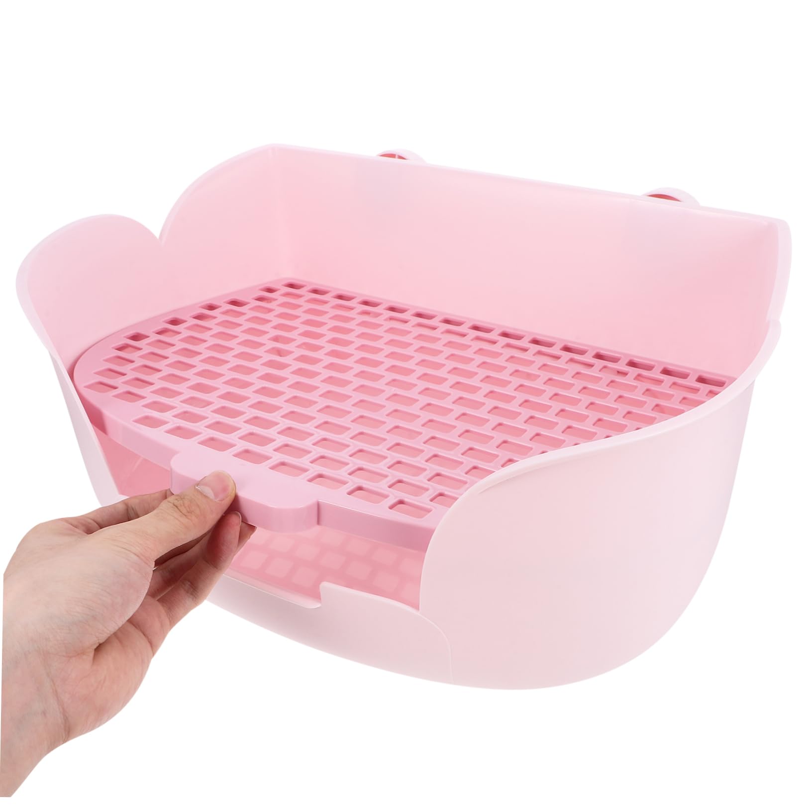 Lettiera per Piccoli Animali Toilette per Conigli e Cavia Vassoio per Addestramento Riutilizzabile Design Compatto e Portatile per Pulito e Confortevole