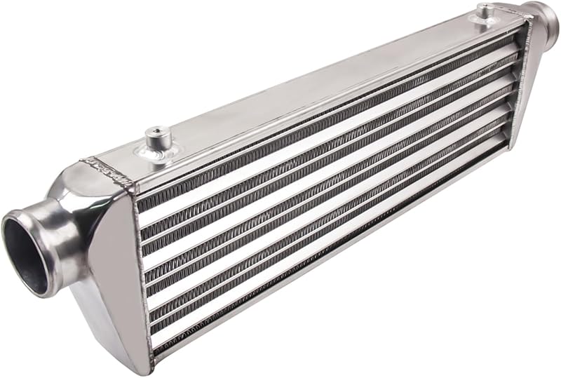 Intercooler dianteiro universal maXpeedingrods 27 x 7 x 2,5 pol. com entradas e saídas de 6,35 cm – 1 unidade