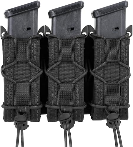 Miniatura 1 de Molle - Funda táctica triple para revista, bolsa universal de doble pila para calibre 0.354 in.40 45acp Glock S&W M&P, Sig 226229 y Springfield 1911