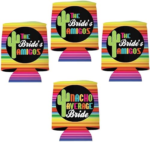 Miniatura 8 de VictoryStore Enfriadores de latas Nacho Average Bride Bachelorette - Enfriadores de latas, tamaño estándar, juego de (7 (6 Amigos 1 Bride Can