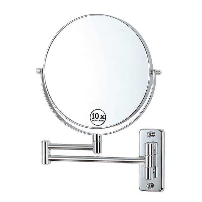 LANSI Wall Mounted Makeup Mirror, 10x/1x DoubleSided