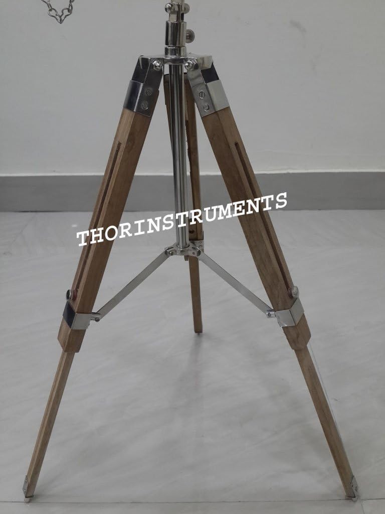 Nautical Telescope Double Barrel Leather Desk Standing Tripod Telescope Spyglass Rustic Vintage Home Decor Gifts