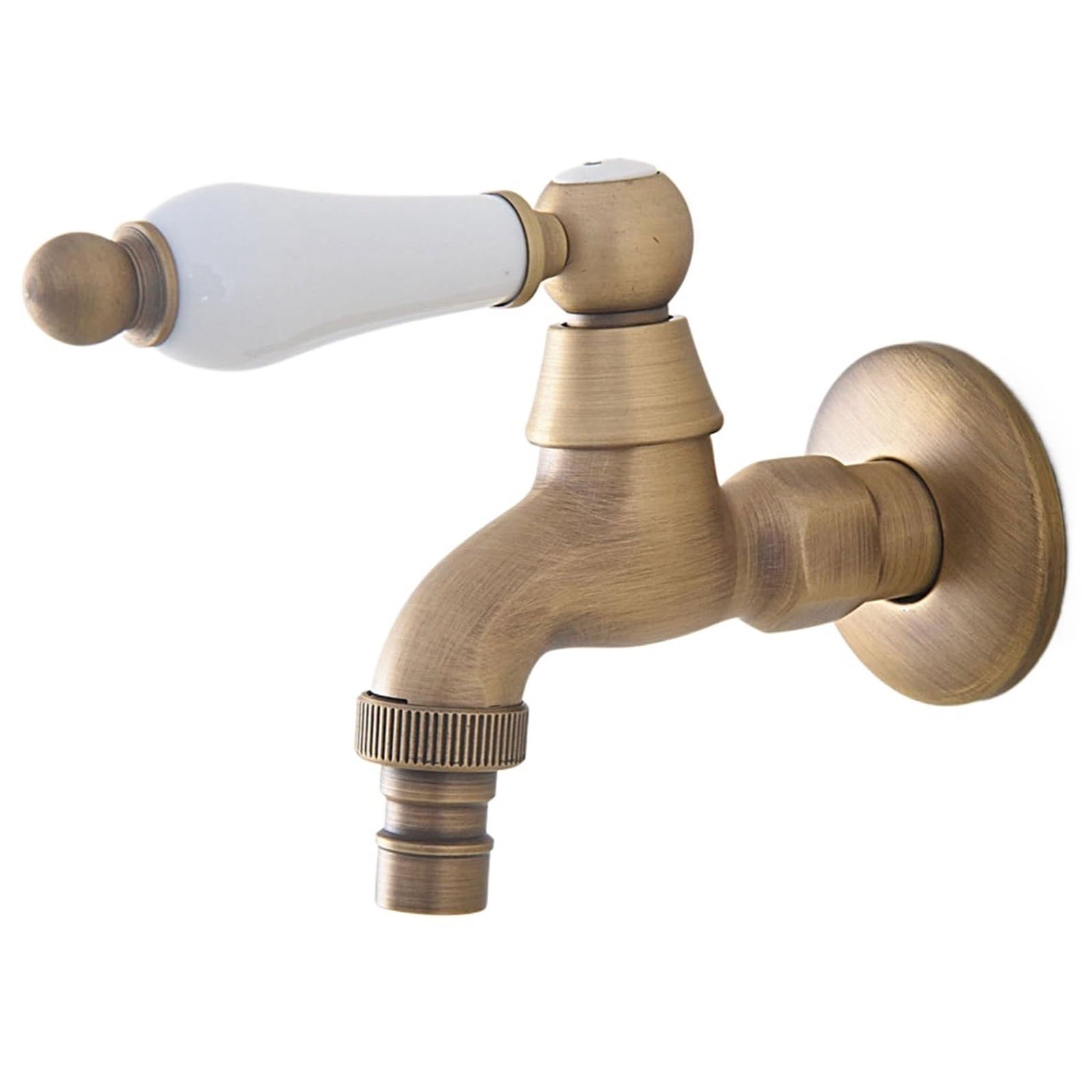 Wwpmnqd Style02 Taps Bronze Washing Machine Outdoor Faucet, Vintage Garden Bibcock Tap Wall Mounted Mop Brass For Garden(Style02)