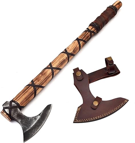 Hacha vikinga hecha a mano personalizada real Ragnar Lothbrok hacha de caza barbuda, hacha vikinga al aire libre, mango de madera, hacha Tomahawk