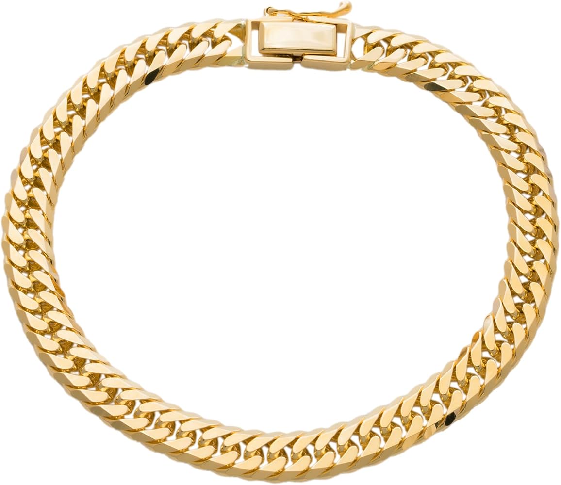 Amazon | [喜平] ブレスレット 18金 6面ダブル 18cm 20g K18 日本