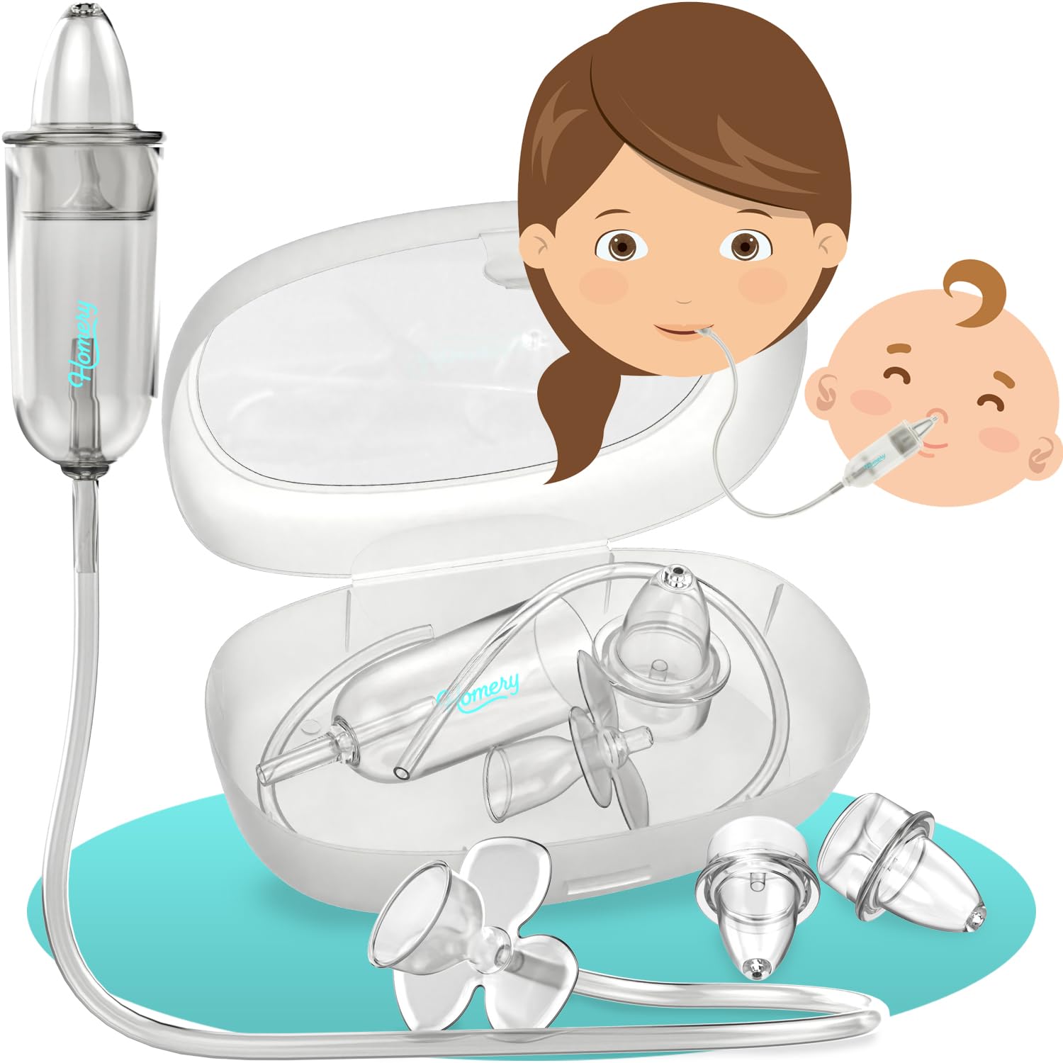 Baby Nasensauger - Sanfter Booger Sucker Für Verstopfte Kinder-Nasen