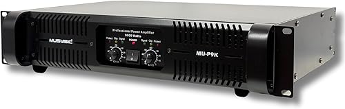 musysic profesional 2Canal 9000vatios de potencia DJ PA Amplificador de señal Out mu-p9K