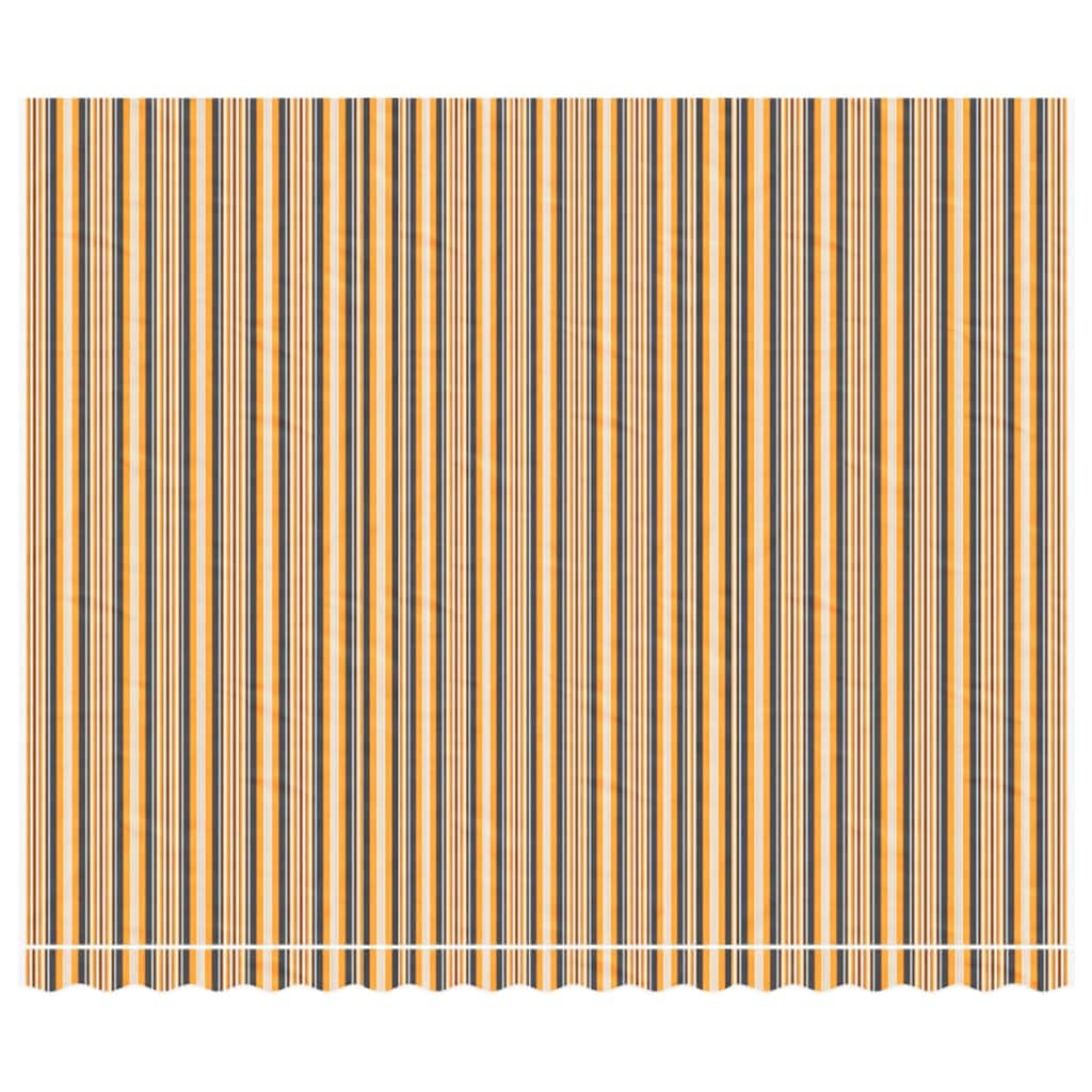 Lona de repuesto para toldo, color naranja, negro, 4,5 x 3,5 m, poliéster | Revestimiento de PU impermeable, protección solar, ligero y fácil de transportar, pieza de repuesto para jardín