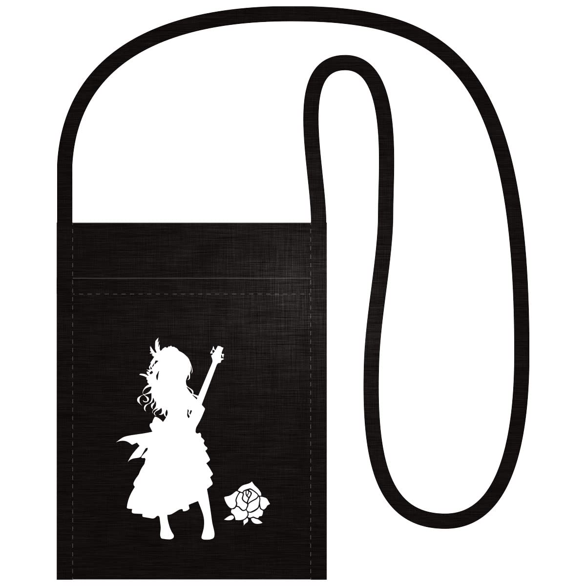 サコッシュ スマホ ショルダー 今井リサ 黒×白 047-A-W