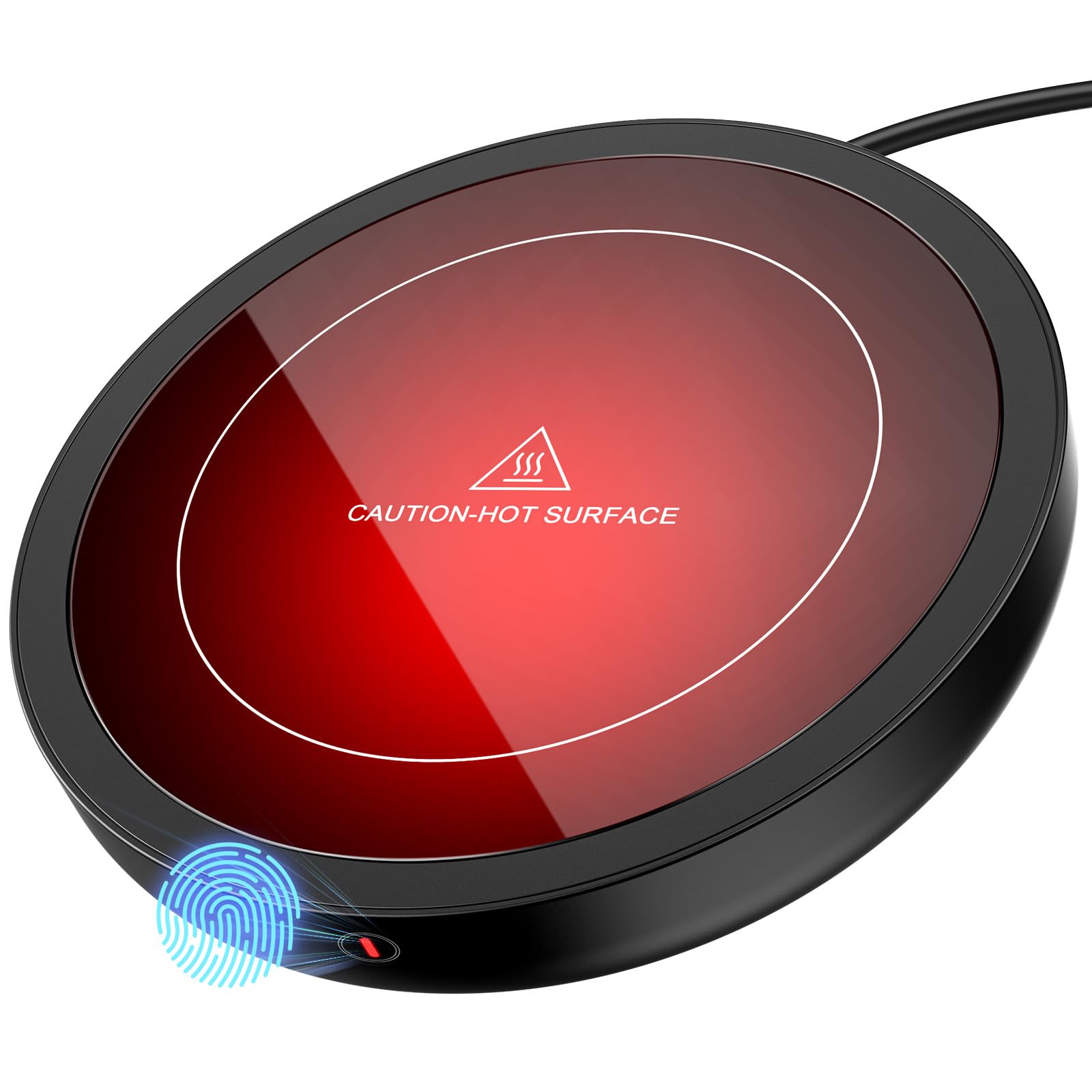 Coffee Mug Warmer, Smart Cup Warmer with Auto Shut Off, 3-Temperature Settings(120 ~ 180°F), Waterproof, Electric Coffee Warmer for Office Home Desk Use, Hot Coffee Tea Espresso Milk