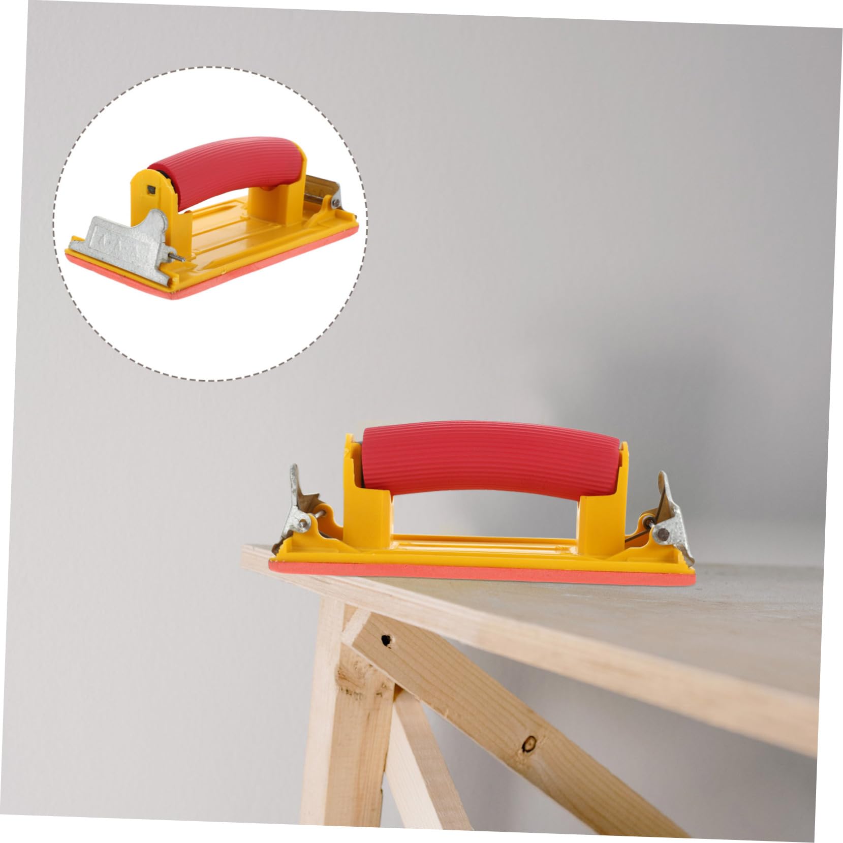 Schleifpapier Schleifhalter Tragbar und Vielseitig Einsetzbar 3 Stück mit Rutschfestem Schwammgriff aus Pp Zufällige Farbe für Holzbearbeitung und Kunsthandwerk