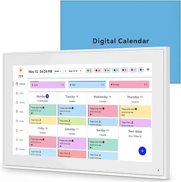 Digital Calendar Wall Planner Digital Calendar & Chore Chart, Smart Touchscreen Interactive Display for Family Schedules Wall Mount Included, Great for Organizing Your 2026 Calendar 32"